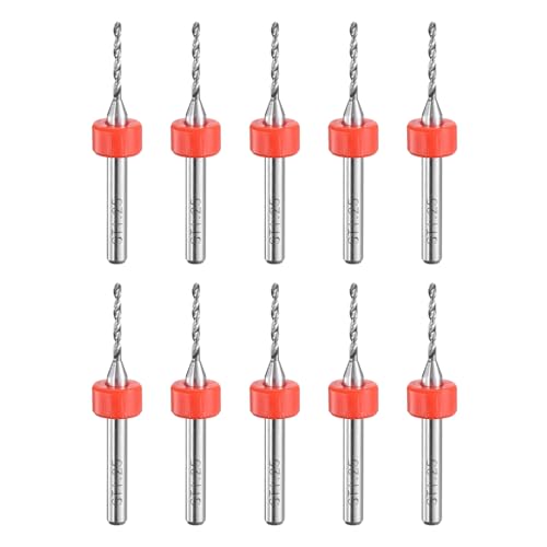 uxcell PCB-Bohrer, 1,25 mm, Wolframkarbid, Drehwerkzeug, Schmuck, CNC-Gravur, Druckleiterplatte, Mikrobohrer, 1/8-Zoll-Schaft, 10 Stück von uxcell