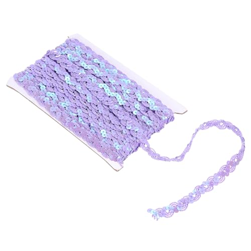 uxcell Pailletten-Bordüre, flaches Paillettenband zum Nähen, Basteln, Kostüm-Verzierungen, 1,5 cm, Violett von uxcell