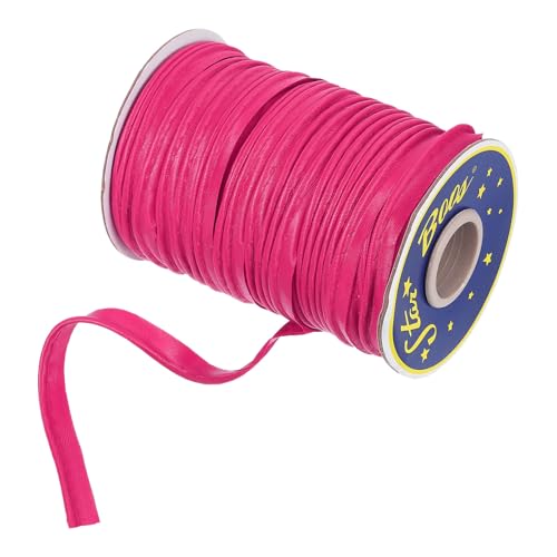 uxcell Schrägband aus Polyester, Satin, 1,1 cm, doppelt gefaltete Paspelierung, Schrägband zum Nähen, Trimmen, Basteln, Rosenrot von uxcell