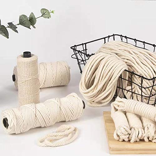 WWQQ Hanfseil 3mm*200m 1mm*400m Juteseil Natürliche Hanfschnur Jute Seil Tauziehen Tau Seil Natur Juteschnur Starke Jutekordel Bastelnschnur für Haus Garten DIY Basteln Deko (Size : 1mm-200m) von uyeoco