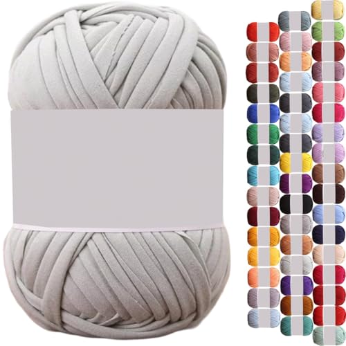 uyeoco 100g T-Shirt Garn, Textilgarn zum Häkeln für Körbe Bändchengarn Polyester Rope Garn zum Häkeln, T Shirt Garn zum Häkeln Häkelkorb Taschen Teppiche Wandbehang Makramee(P1,1 roll(100g)) von uyeoco