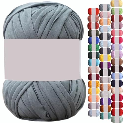 uyeoco 100g T-Shirt Garn, Textilgarn zum Häkeln für Körbe Bändchengarn Polyester Rope Garn zum Häkeln, T Shirt Garn zum Häkeln Häkelkorb Taschen Teppiche Wandbehang Makramee(P10,1 roll(100g)) von uyeoco