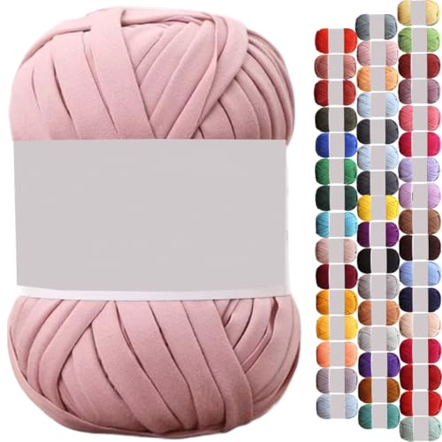 uyeoco 100g T-Shirt Garn, Textilgarn zum Häkeln für Körbe Bändchengarn Polyester Rope Garn zum Häkeln, T Shirt Garn zum Häkeln Häkelkorb Taschen Teppiche Wandbehang Makramee(P11,1 roll(100g)) von uyeoco