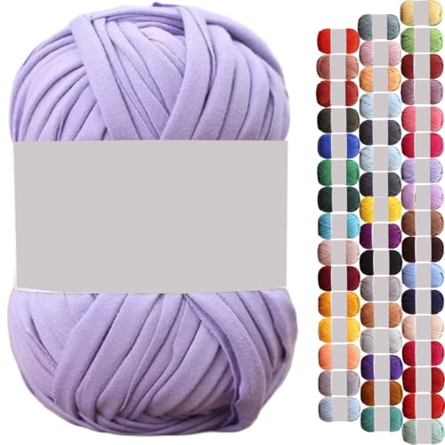 uyeoco 100g T-Shirt Garn, Textilgarn zum Häkeln für Körbe Bändchengarn Polyester Rope Garn zum Häkeln, T Shirt Garn zum Häkeln Häkelkorb Taschen Teppiche Wandbehang Makramee(P13,1 roll(100g)) von uyeoco