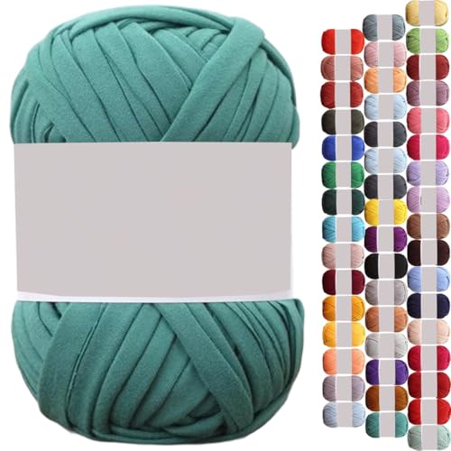 uyeoco 100g T-Shirt Garn, Textilgarn zum Häkeln für Körbe Bändchengarn Polyester Rope Garn zum Häkeln, T Shirt Garn zum Häkeln Häkelkorb Taschen Teppiche Wandbehang Makramee(P16,1 roll(100g)) von uyeoco