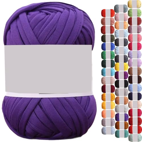 uyeoco 100g T-Shirt Garn, Textilgarn zum Häkeln für Körbe Bändchengarn Polyester Rope Garn zum Häkeln, T Shirt Garn zum Häkeln Häkelkorb Taschen Teppiche Wandbehang Makramee(P17,1 roll(100g)) von uyeoco