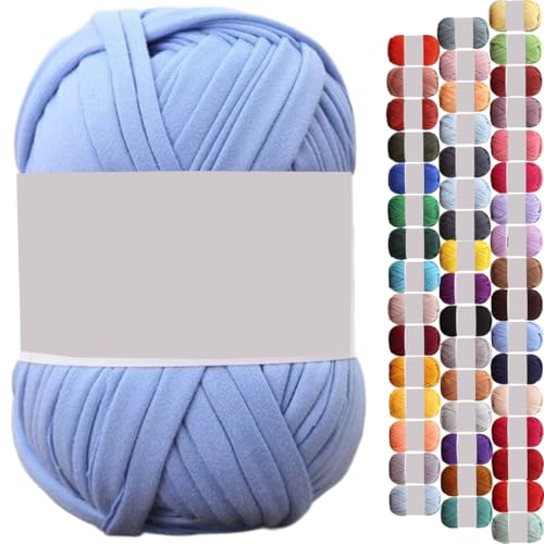 uyeoco 100g T-Shirt Garn, Textilgarn zum Häkeln für Körbe Bändchengarn Polyester Rope Garn zum Häkeln, T Shirt Garn zum Häkeln Häkelkorb Taschen Teppiche Wandbehang Makramee(P19,1 roll(100g)) von uyeoco