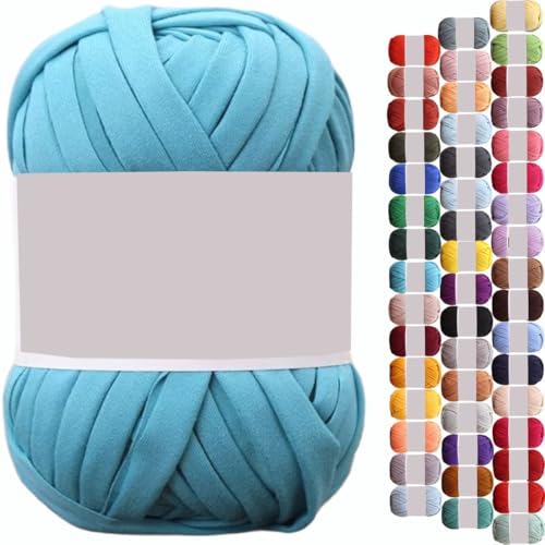 uyeoco 100g T-Shirt Garn, Textilgarn zum Häkeln für Körbe Bändchengarn Polyester Rope Garn zum Häkeln, T Shirt Garn zum Häkeln Häkelkorb Taschen Teppiche Wandbehang Makramee(P20,1 roll(100g)) von uyeoco