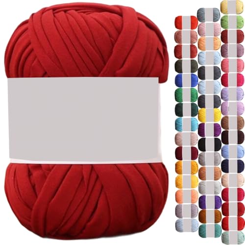 uyeoco 100g T-Shirt Garn, Textilgarn zum Häkeln für Körbe Bändchengarn Polyester Rope Garn zum Häkeln, T Shirt Garn zum Häkeln Häkelkorb Taschen Teppiche Wandbehang Makramee(P26,1 roll(100g)) von uyeoco