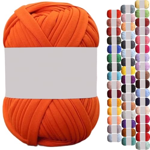 uyeoco 100g T-Shirt Garn, Textilgarn zum Häkeln für Körbe Bändchengarn Polyester Rope Garn zum Häkeln, T Shirt Garn zum Häkeln Häkelkorb Taschen Teppiche Wandbehang Makramee(P31,1 roll(100g)) von uyeoco