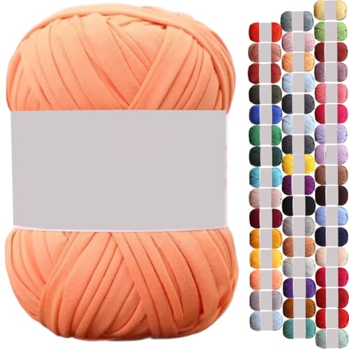 uyeoco 100g T-Shirt Garn, Textilgarn zum Häkeln für Körbe Bändchengarn Polyester Rope Garn zum Häkeln, T Shirt Garn zum Häkeln Häkelkorb Taschen Teppiche Wandbehang Makramee(P32,1 roll(100g)) von uyeoco