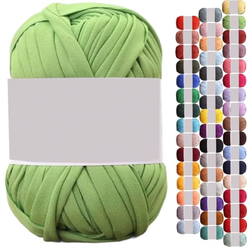 uyeoco 100g T-Shirt Garn, Textilgarn zum Häkeln für Körbe Bändchengarn Polyester Rope Garn zum Häkeln, T Shirt Garn zum Häkeln Häkelkorb Taschen Teppiche Wandbehang Makramee(P33,1 roll(100g)) von uyeoco