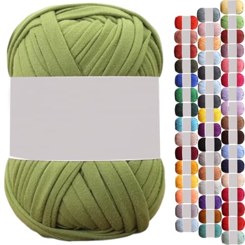 uyeoco 100g T-Shirt Garn, Textilgarn zum Häkeln für Körbe Bändchengarn Polyester Rope Garn zum Häkeln, T Shirt Garn zum Häkeln Häkelkorb Taschen Teppiche Wandbehang Makramee(P34,1 roll(100g)) von uyeoco