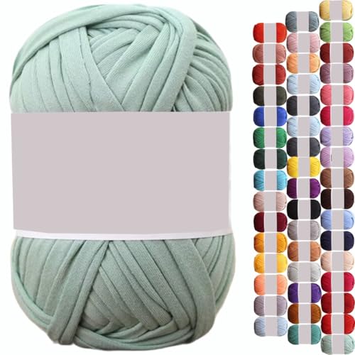 uyeoco 100g T-Shirt Garn, Textilgarn zum Häkeln für Körbe Bändchengarn Polyester Rope Garn zum Häkeln, T Shirt Garn zum Häkeln Häkelkorb Taschen Teppiche Wandbehang Makramee(P36,1 roll(100g)) von uyeoco