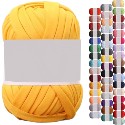 uyeoco 100g T-Shirt Garn, Textilgarn zum Häkeln für Körbe Bändchengarn Polyester Rope Garn zum Häkeln, T Shirt Garn zum Häkeln Häkelkorb Taschen Teppiche Wandbehang Makramee(P38,1 roll(100g)) von uyeoco