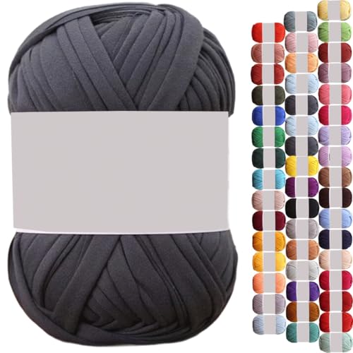 uyeoco 100g T-Shirt Garn, Textilgarn zum Häkeln für Körbe Bändchengarn Polyester Rope Garn zum Häkeln, T Shirt Garn zum Häkeln Häkelkorb Taschen Teppiche Wandbehang Makramee(P4,1 roll(100g)) von uyeoco