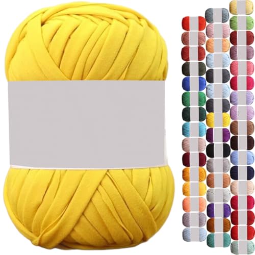 uyeoco 100g T-Shirt Garn, Textilgarn zum Häkeln für Körbe Bändchengarn Polyester Rope Garn zum Häkeln, T Shirt Garn zum Häkeln Häkelkorb Taschen Teppiche Wandbehang Makramee(P40,1 roll(100g)) von uyeoco