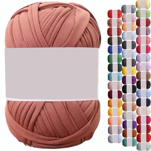 uyeoco 100g T-Shirt Garn, Textilgarn zum Häkeln für Körbe Bändchengarn Polyester Rope Garn zum Häkeln, T Shirt Garn zum Häkeln Häkelkorb Taschen Teppiche Wandbehang Makramee(P47,1 roll(100g)) von uyeoco