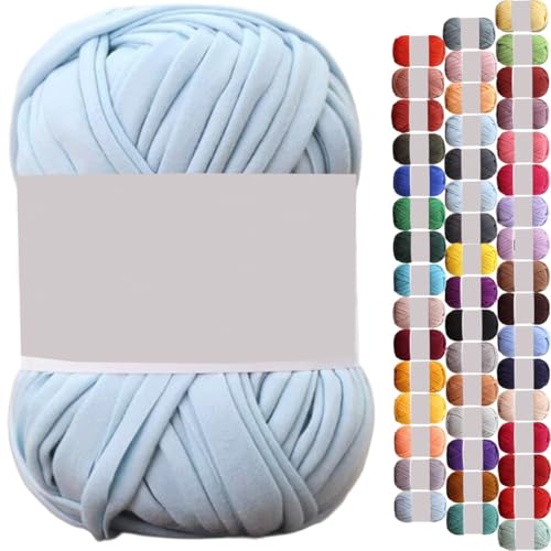 uyeoco 100g T-Shirt Garn, Textilgarn zum Häkeln für Körbe Bändchengarn Polyester Rope Garn zum Häkeln, T Shirt Garn zum Häkeln Häkelkorb Taschen Teppiche Wandbehang Makramee(P7,1 roll(100g)) von uyeoco