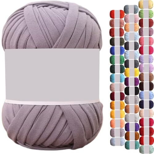 uyeoco 100g T-Shirt Garn, Textilgarn zum Häkeln für Körbe Bändchengarn Polyester Rope Garn zum Häkeln, T Shirt Garn zum Häkeln Häkelkorb Taschen Teppiche Wandbehang Makramee(P8,1 roll(100g)) von uyeoco