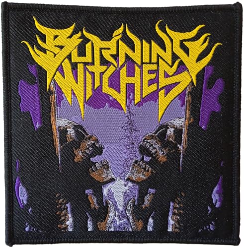 Burning Witches Skulls Patch von value-merch