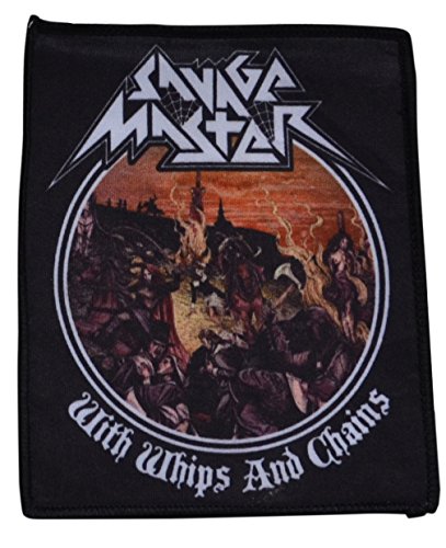 value-merch SAVAGE MASTER - With Whips And Chains - Aufnäher Patch - ca. 10 x 11 cm von value-merch