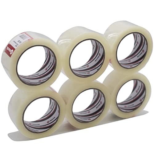 various Transparentes Klebeband (48 mm, 100 m), Verpackungsband, Klebeband zum Verpacken von Paketen und Versandkartons, transparente Versiegelungsfarbe, 6 Rollen von various