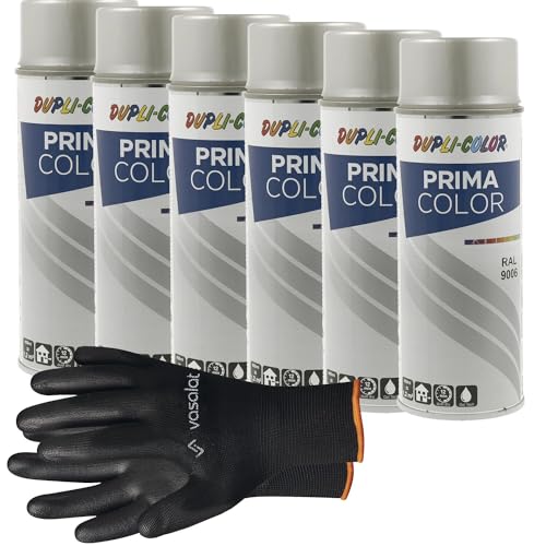 vasalat Dupli-Color Lackspray weißaluminium matt RAL 9006 - Sprühlack für Metall, Kunststoff und Holz - wetterfeste Sprühfarbe für den Innen- und Außenbereich UV -beständig, 6 Stück vasalat Dupli-Color Lackspray weißaluminium matt RAL 9006 - Sprühlack für Metall, Kunststoff und Holz - wetterfeste Sprühfarbe für den Innen- und Außenbereich UV -beständig, 6 Stück von vasalat