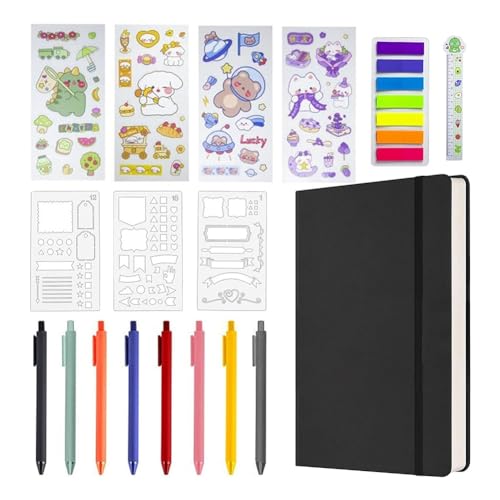 Hardcover-Notizbuch-Set, Tagesplaner für Schreibwaren + Kalender, Kontaktelemente für Teenager-Mädchen, 120 G/M², 160 Seiten A von vdha