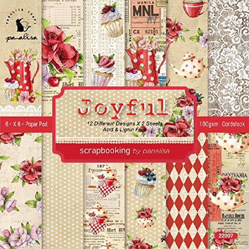 vepoty 24 Blätter Origami Paper Pad Scrapbook Paper Sheets - 6 Zoll Vintage Journaling Papier Dekoratives Papier Farbig Gemustertes Papier von Vepoty