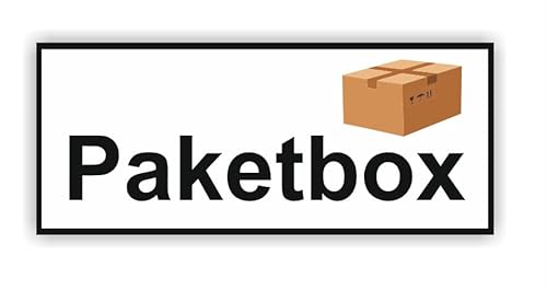 Paketbox Aufkleber, Kennzeichnung für Ihre Paketbox (RPMw9) (Nr.1 weiß, 15cm Länge) von verkauflade by Chr/Su