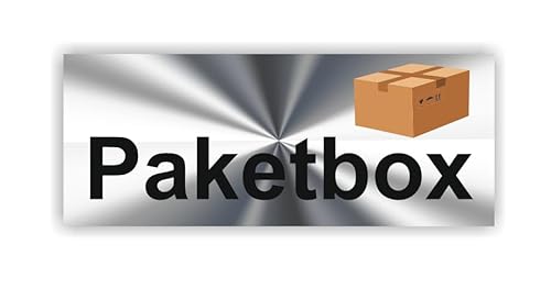 Paketbox Aufkleber, Kennzeichnung für Ihre Paketbox (RPMw9) (Nr.3 silber chrom, 15cm Länge) von verkauflade by Chr/Su