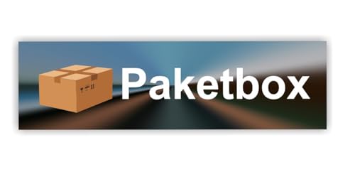 Paketbox Aufkleber, Kennzeichnung für Ihre Paketbox (RPMw9) (Nr.4 blau braun schmal, 11cm Länge) von verkauflade by Chr/Su