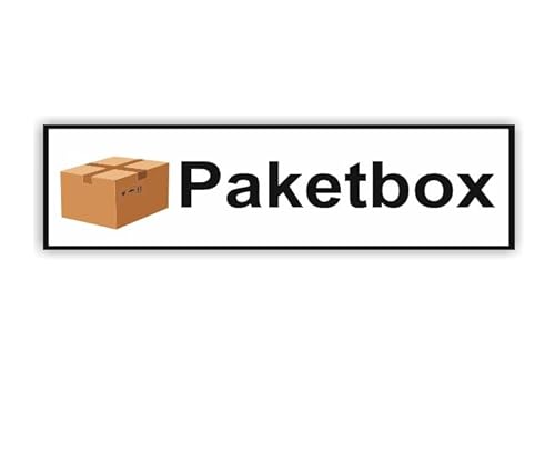 Paketbox Aufkleber, Kennzeichnung für Ihre Paketbox (RPMw9) (Nr.5 weiß schmal, 15cm Länge) von verkauflade by Chr/Su