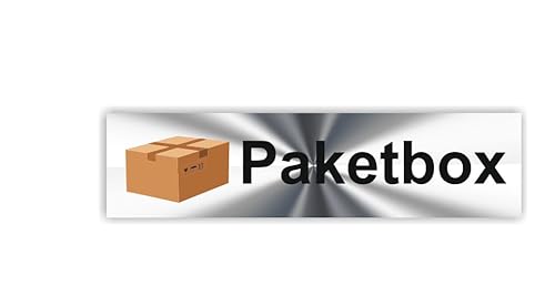 Paketbox Aufkleber, Kennzeichnung für Ihre Paketbox (RPMw9) (Nr.6 silber chrom schmal, 11cm Länge) von verkauflade by Chr/Su