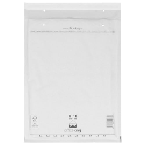 100 Luftpolstertaschen Versandtaschen Luftpolsterversandumschläge H8 (290 x 370mm) Weiss von verpacking