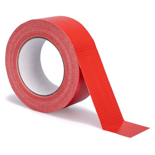 verpacking Premium Panzertape 50 m x 48 mm Rot Gewebeband Gaffa Tape Reparaturband hohe Klebekraft Klebeband mit Naturkautschuk-Kleber (10 Stück) von verpacking