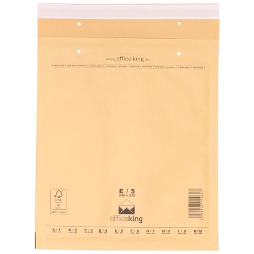 50 Luftpolstertaschen Versandtaschen Luftpolsterumschlag Luftpolsterversandtaschen E5 (240 x 275mm) Braun von verpacking