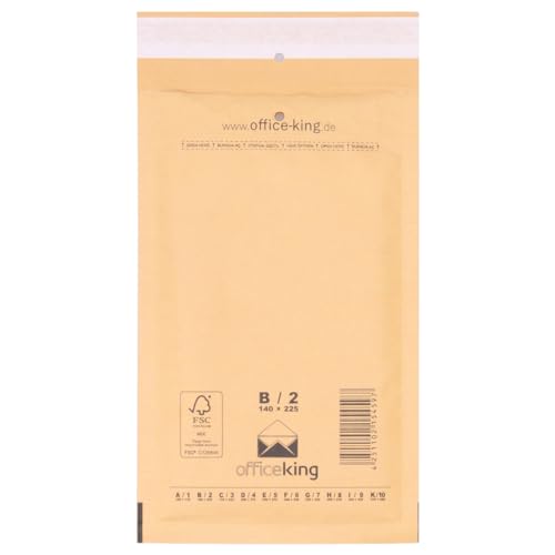 verpacking 200 Luftpolstertaschen Versandtaschen Luftpolsterumschlag B/2, Innenmaß: 120 x 215 mm, Braun Versandverpackung Polsterumschläge selbstklebend geeignet für DIN A6+ von verpacking