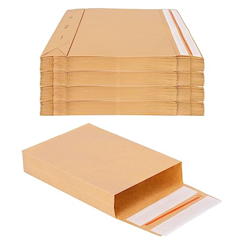 verpacking Faltentaschen 229 x 162 x 40 mm mit Klotzboden, doppelte Haftklebung und Aufreißfaden Versandtasche (100 Stück) von verpacking