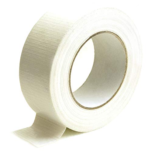 verpacking Gewebeband Panzertape 48,5mm x 50m (1 Rolle, Weiß) Gewebeklebeband Innen und Außen hohe Klebekraft Klebeband von verpacking