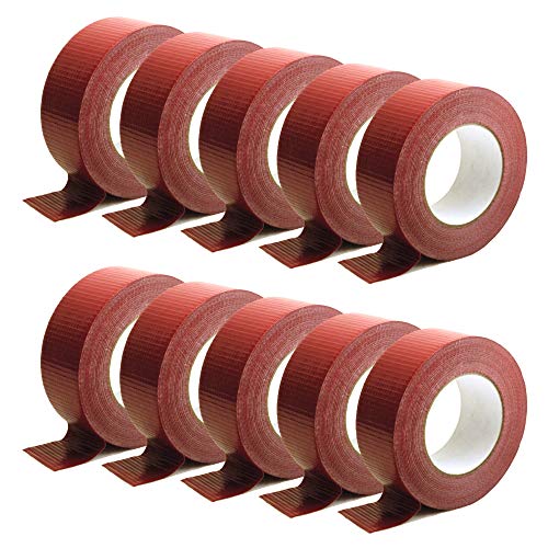 verpacking Gewebeband Panzertape 48,5mm x 50m (10 Rollen, Rot) Gewebeklebeband Innen und Außen hohe Klebekraft Klebeband von verpacking