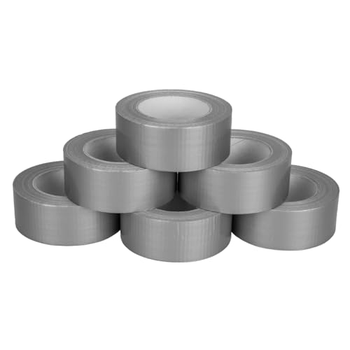 verpacking Premium Panzertape 50 m x 48 mm Silber Gewebeband Gaffa Tape Reparaturband hohe Klebekraft Klebeband mit Naturkautschuk-Kleber (6 Stück) von verpacking