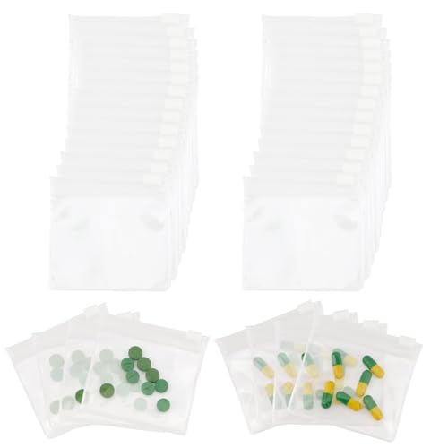 Pillenbeutel,Zip Beutel,Zipper Beutel,Kleine Plastiktüten,48PCS Beutel Mit Reißverschluss,Tütchen,Kleine Tütchen,Wiederverschließbare Beutel,Mini Beutel,Pouch Bag,Tabletten Aufbewahrung,Beutel Klein von veyaltedl