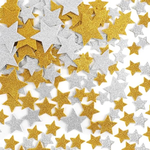 Sterne Moosgummi Aufkleber,200PCS Gold Silber Glitzerstern Aufkleber,Sterne Moosgummi Glitzer,Gold Und Silber Glitzer Aufkleber,Glitzer Sticker,Sticker Glitzer,Sticker Sterne,Aufkleber Sterne von veyaltedl