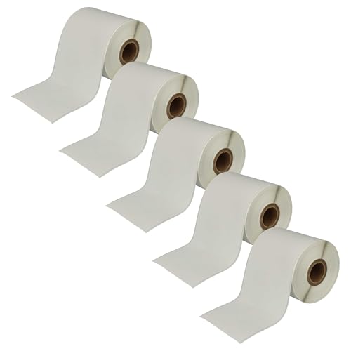 vhbw 5x Etiketten-Rolle 80mm x 29,3m kompatibel mit Brother RJ-3150, RJ-3050, TD-2020, RJ-4030, RJ-4040 Etiketten-Drucker - Premium von vhbw