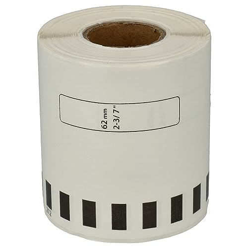 vhbw Etiketten-Rolle 62mm x 15,24m Ersatz für Brother DK-22212 für Etiketten-Drucker - Endlosetiketten, premium von vhbw