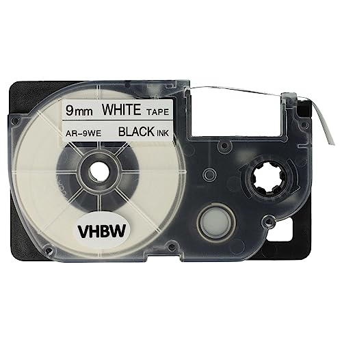 vhbw Label Tape Kassette Schriftband 9mm kompatibel mit Casio KL-130, KL-200, KL-2000, KL-200E, KL-7200, KL-7400, KL-G2, KL-HD1 XR-9WE1, XR-9WE. von vhbw