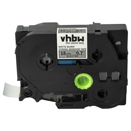 vhbw Schriftband-Kassette kompatibel mit Brother PT D400, D400AD, Cube+ Etiketten-Drucker 8m x 18mm Schwarz auf Matt-Silber, Extra Stark, Laminiert vhbw Schriftband-Kassette kompatibel mit Brother PT D400, D400AD, Cube+ Etiketten-Drucker 8m x 18mm Schwarz auf Matt-Silber, Extra Stark, Laminiert von vhbw