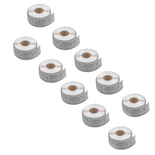 vhbw Set 10x Etiketten-Rolle 25mm x 25mm kompatibel mit Dymo LabelWriter 330 Series, 310, 320, 330 Etiketten-Drucker von vhbw